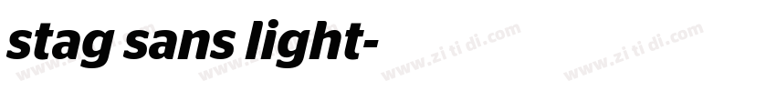 stag sans light字体转换